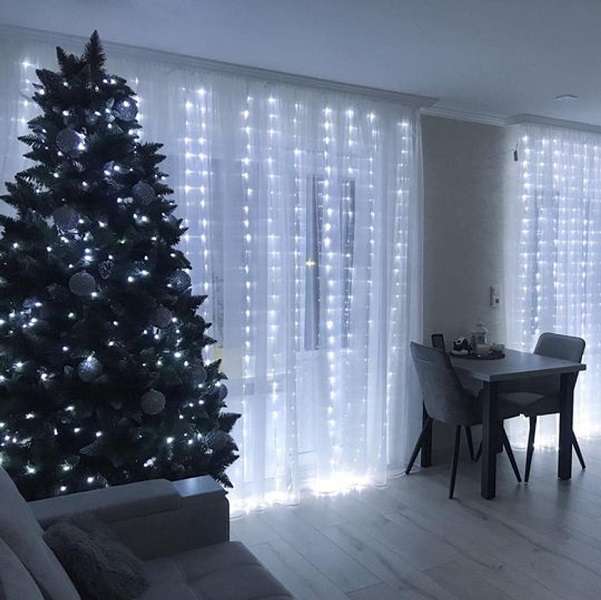 ZYF-D137 3m x 2m White LED Fairy Light Curtain