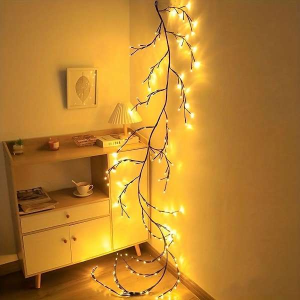 ZYF-135 Enchanted LED Willow Black Vine  Warm White 220V