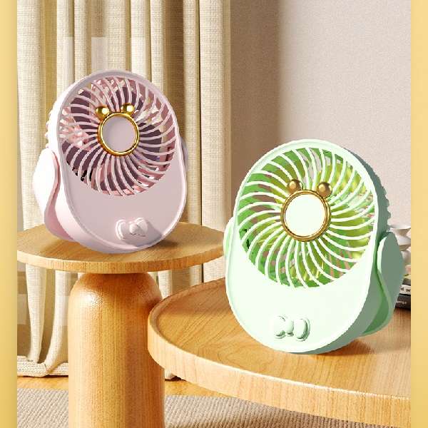 Chao Sheng PM-101 CS103-4 Mini Rechargeable Fan With Easy Kick Stand/Holder