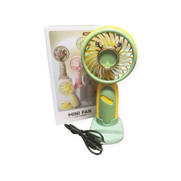 PM-103 CS1350-3 Mini Rechargeable Fan With Cell Phone Holder