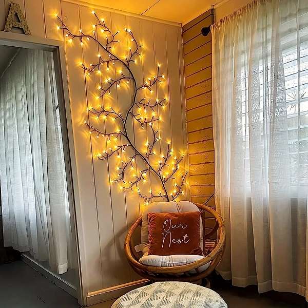 ZYF-135 Enchanted LED Willow Black Vine  Warm White 220V
