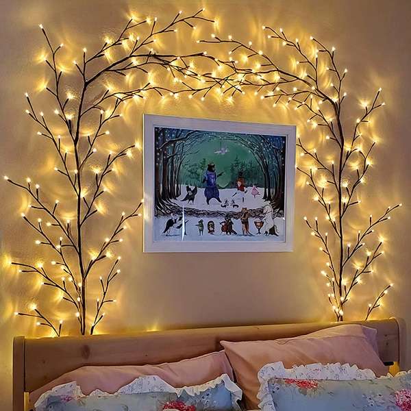 ZYF-135 Enchanted LED Willow Black Vine  Warm White 220V