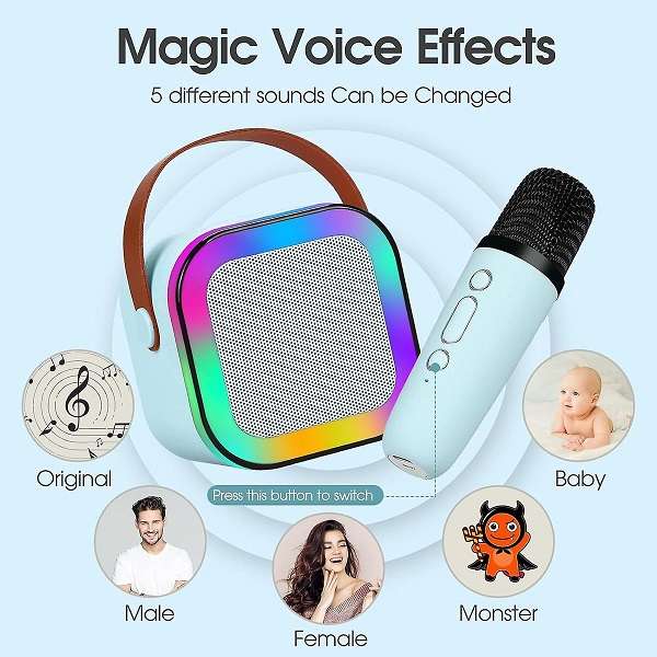 K12 Colourful Karaoke Sound System With Voice Changer