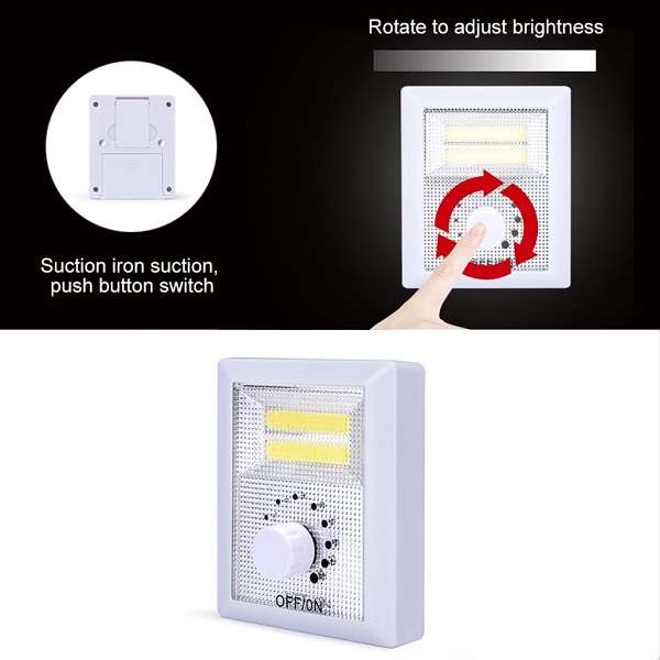 Aerbes AB-XY31 COB Magnetic Light With Switch And Kick Stand Takes 3 AAA Batteries (not included)...