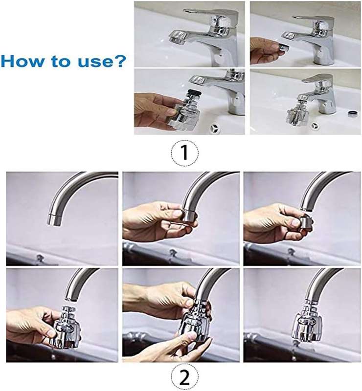 TM3460-35 Two-Speed UV Silver Hanging Faucet Head