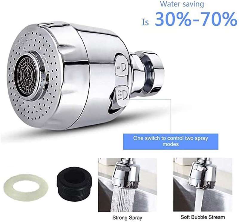 TM3460-35 Two-Speed UV Silver Hanging Faucet Head