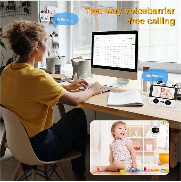 4.3 Baby Monitor With Pan Tilt Camera Night Vision