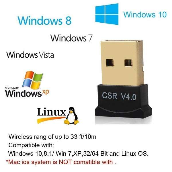 Bluetooth CSR 4.0 Dual Mode Adapter USB Wireless Dongle For PC
