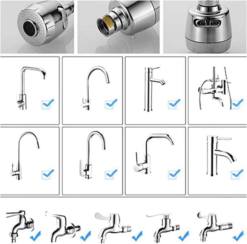 TM3460-35 Two-Speed UV Silver Hanging Faucet Head
