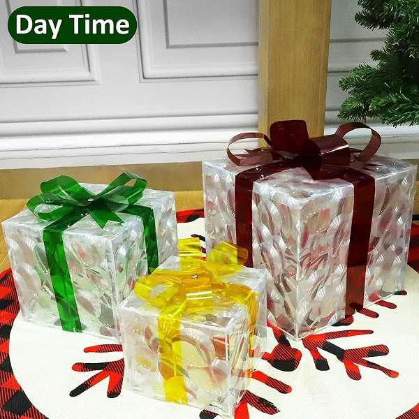 ZYF-174 Set of 3 Gift Boxes With Warm White LED Fairy Light