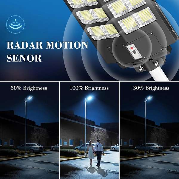 Aerbes AB-T82 1600W Solar Induction Street Light 6V 30W Panel With Remote Control