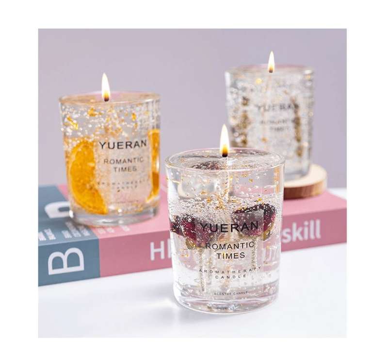 Jiageng JG20375266 Crystal Jelly Candle With Dried Flowers