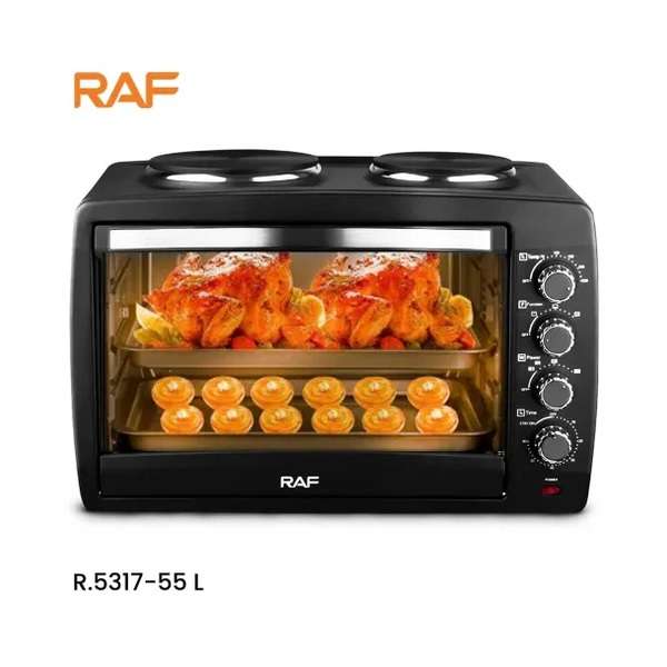 RAF R.5317 55L 2 In 1 Electric Oven With 2 Hotplates 1800W