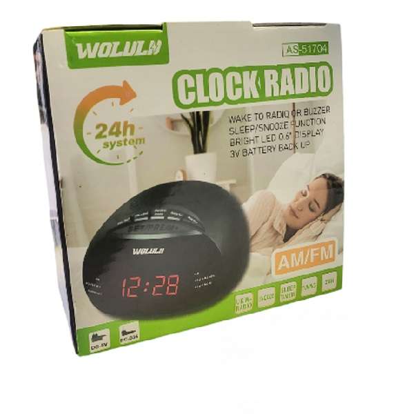 Wolulu AS-51704 AM/FM Alarm Clock Radio