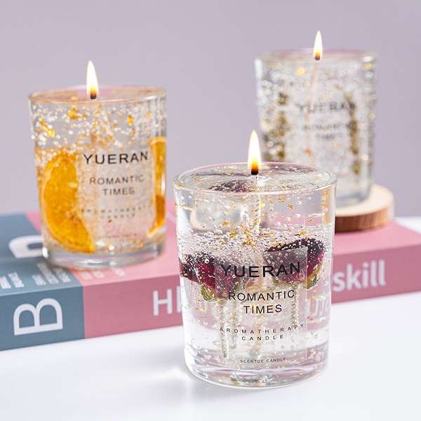 Jiageng JG20375266 Crystal Jelly Candle With Dried Flowers