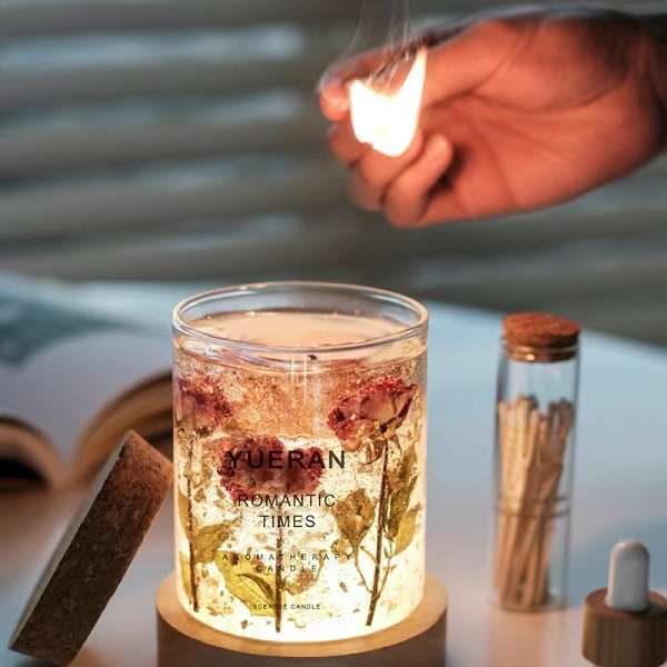 Jiageng JG20375266 Crystal Jelly Candle With Dried Flowers