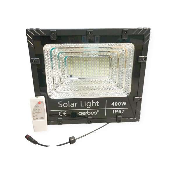 Aerbes AB-T6400 400w 208LED 6500K Solar Powered Flood Light With Remote Control