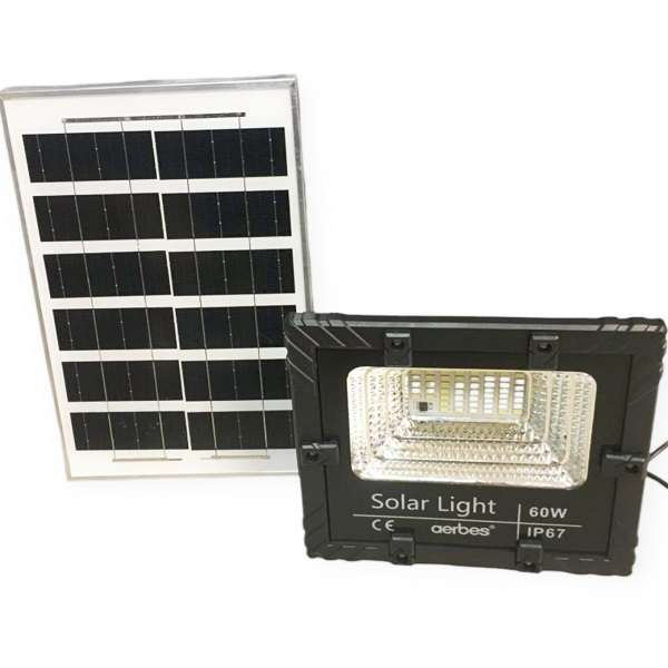 Aerbes AB-T660 60w 54LED 6500K Solar Powered Flood Light With Remote Control