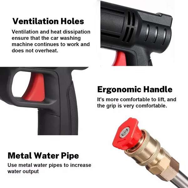 Jiageng JG000267 Wireless High Pressure Hand Held Car Washing Machine Gun 1500mah