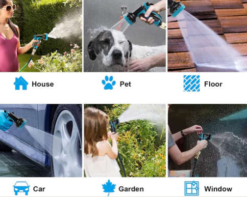 Jiageng JG115-22.5M Expandable Garden Water Hose Pipe, No-Kink With 10 Function Spray Nozzle