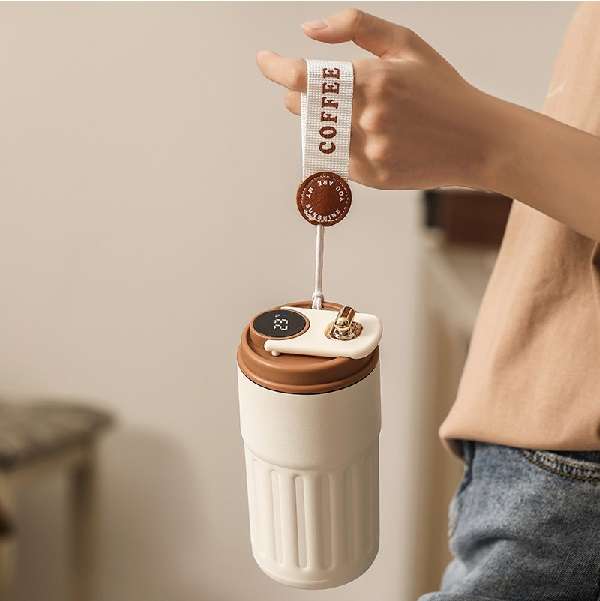 450ml Stainless Steel Vaccum Mug With Temperature Digital Display