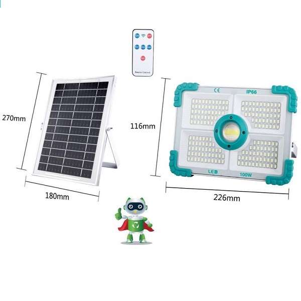 Aerbes AB-T65 100W 188LED Split Solar Powered LED Light with Remote Control 4500mah Battery And 8...