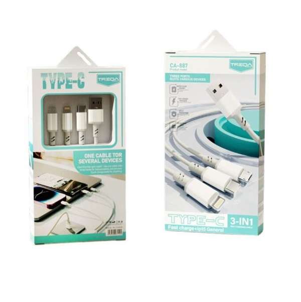 Treqa CA-887 3 in1 USB Cable