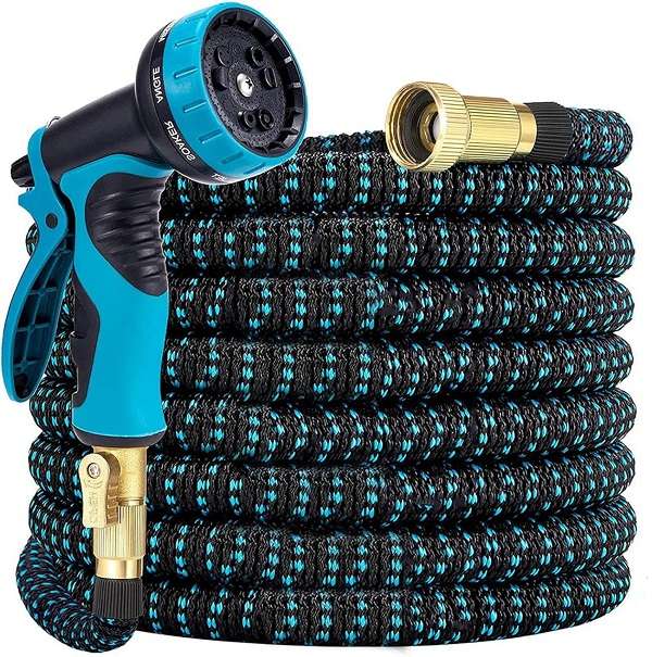 JG115-30M Expandable Garden Water Hose Pipe, No-Kink With 10 Function Spray Nozzle