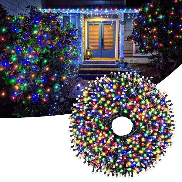 ZYF-145 100M RGB 9V Fairy Light On Black Cable With 8 Modes