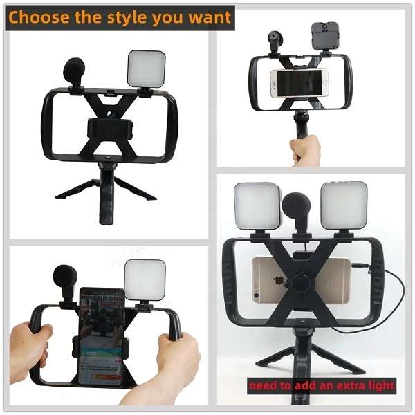 AY-49T Live Broadcast LED Tripod Microphone Lighting Kit