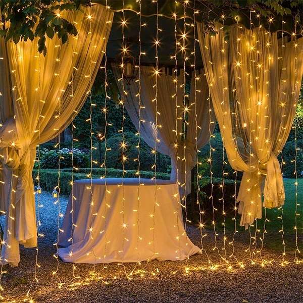 ZYF-128 3m x 2m Warm White Running Waterfall LED Fairy Light