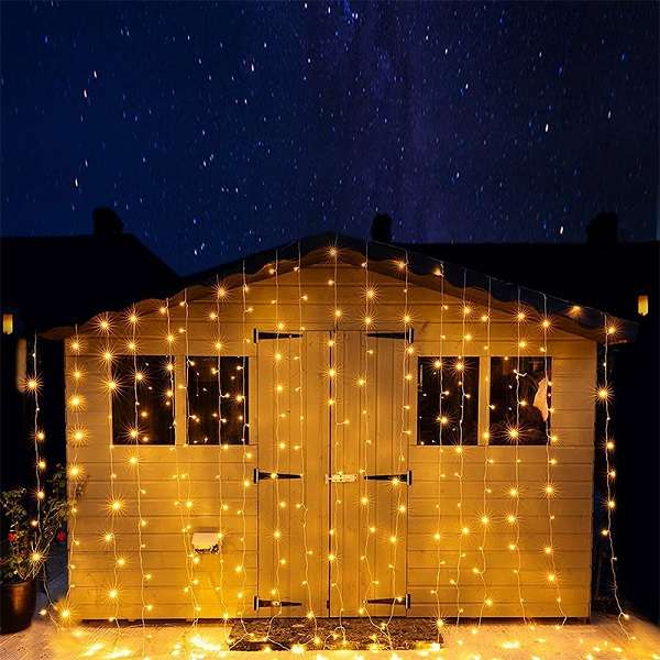 ZYF-128 3m x 2m Warm White Running Waterfall LED Fairy Light