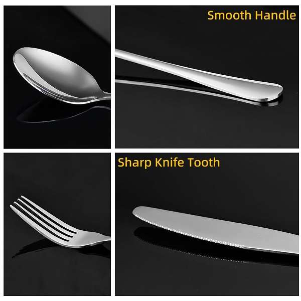 JG20375401 24 Piece Stainless Steel Cutlery Set Flatware Set With Silverware Holder