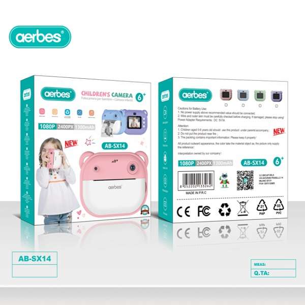 Aerbes AB-SX14 Kids 24MP 1080P Camera With 1300mah Battery