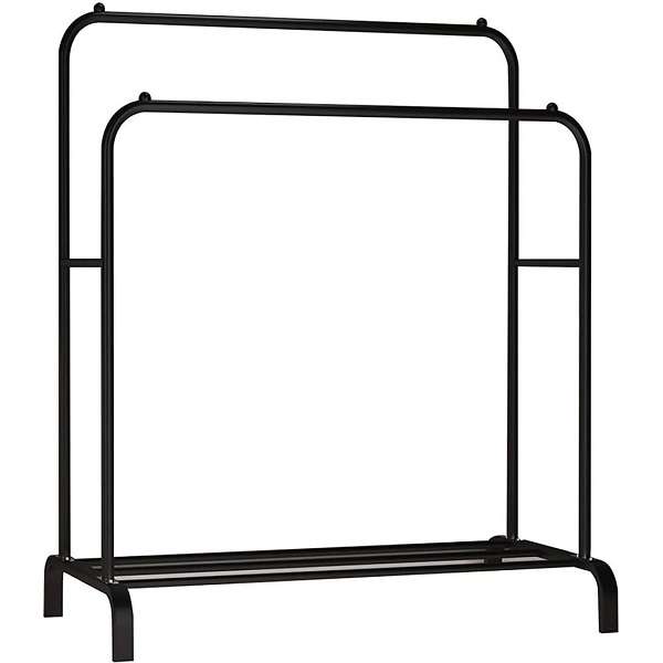 JG20375329 Double Metal Clothing Rail With Shoe Rack
