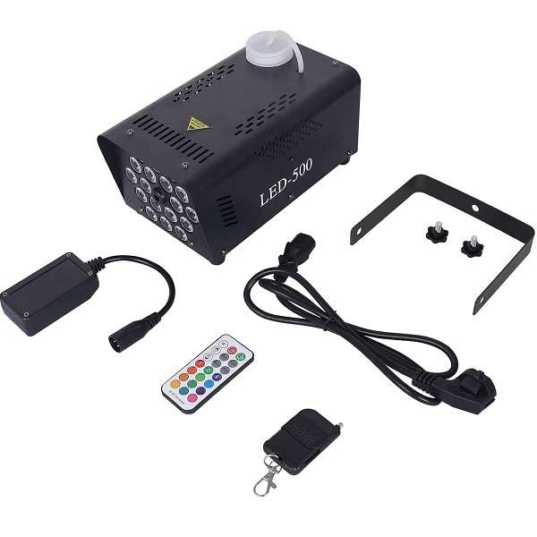 PM-183 LED 600w Smoke Fogger With 18 LED Stage, And Two Remote Control