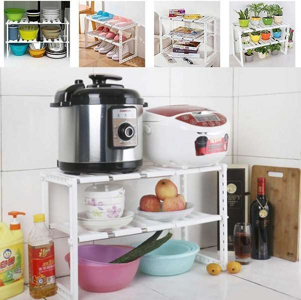 2-Layer Kitchen Storage Rack 50-70cm HFXQ