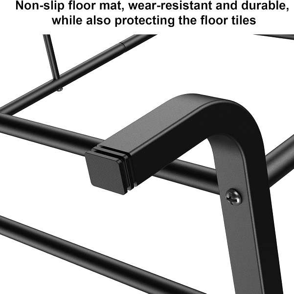 JG20375329 Double Metal Clothing Rail With Shoe Rack