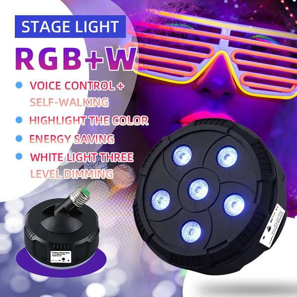 Aerbes AB-WT03 6 RGB LED E27 Mini Stage Light With Remote Control 6W