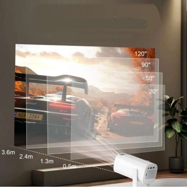 Y5S 2.4ghz Wireless Game Projector With 2 Game Controls And Remote Control