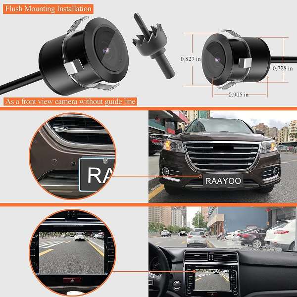 Waterproof HD License Plate Camera, Super Wide Angle Reverse View