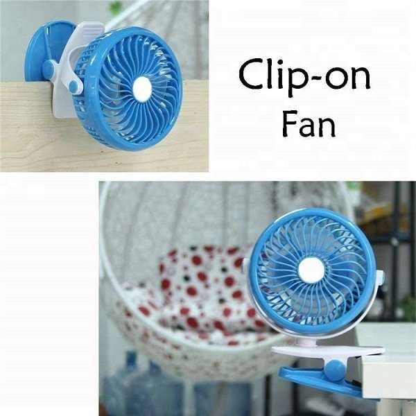 ML-F168 Clip On USB Rechargeable Fan With 3 Modes