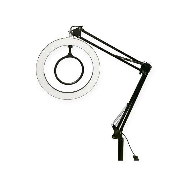 JG20375390 3 Level Adjustable Long Arm LED Light  Magnifying Glass With 2 Lighting Mode