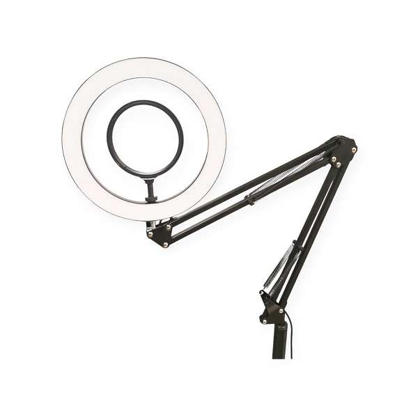 JG20375390 3 Level Adjustable Long Arm LED Light  Magnifying Glass With 2 Lighting Mode
