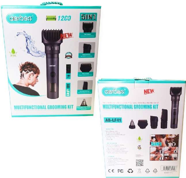 Aerbes AB-LF41 Rechargeable 5 In 1 Multifunctional Shaving Kit 1200Mah