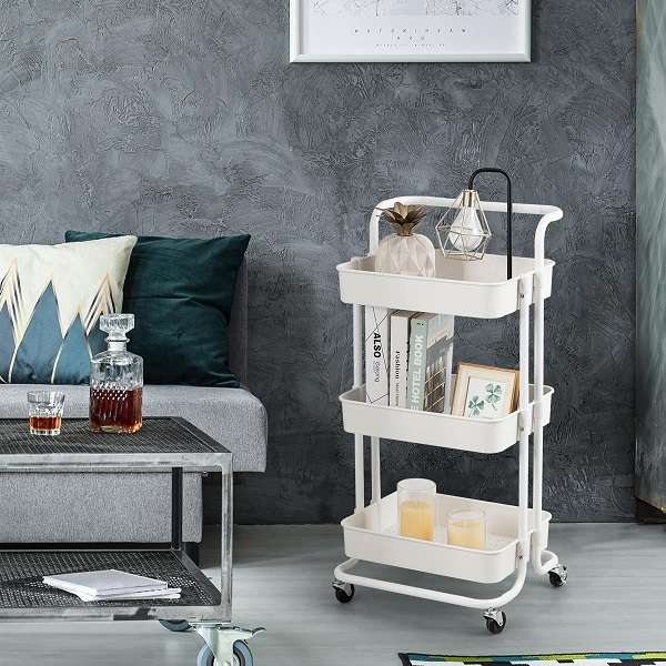 JG20375345 3-Tier Rolling Storage Utility Cart Shelf Organizer