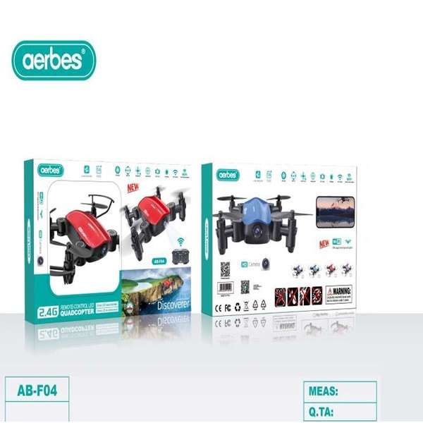 Aerbes AB-F04 2.4G Foldable Wifi Pocket Quadcopter Drone With Camera
