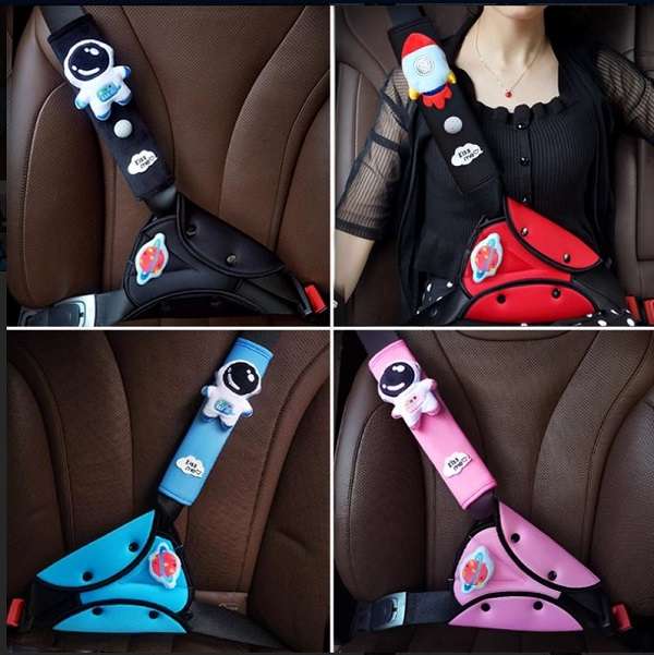 JG20375381 Adjustable Triangle Car Safety Seat Belt Pad Clips Protection