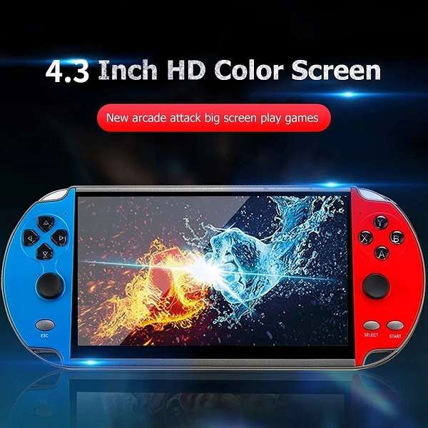 XF00008 4.3inch Screen Handheld MP5 X7 Retro Game Console