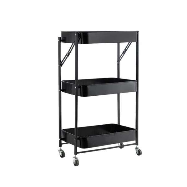 JG20375386 3-Tier Organising Foldable Trolley Shelf